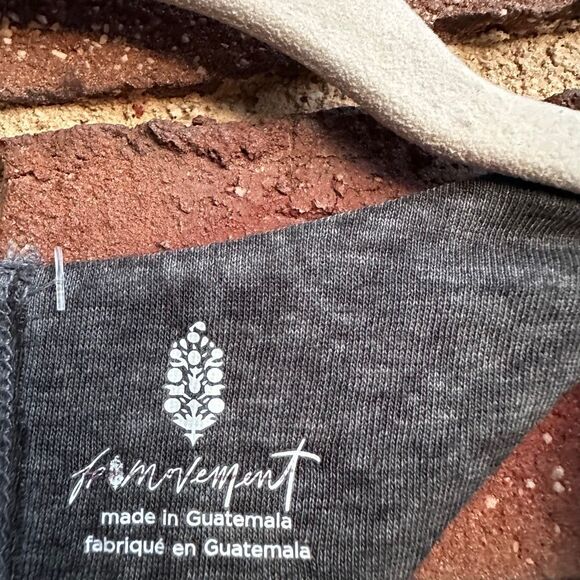 Free People FP Movement Exhale Tank gray Racerback Active Top large NEW - Picture 7 of 10